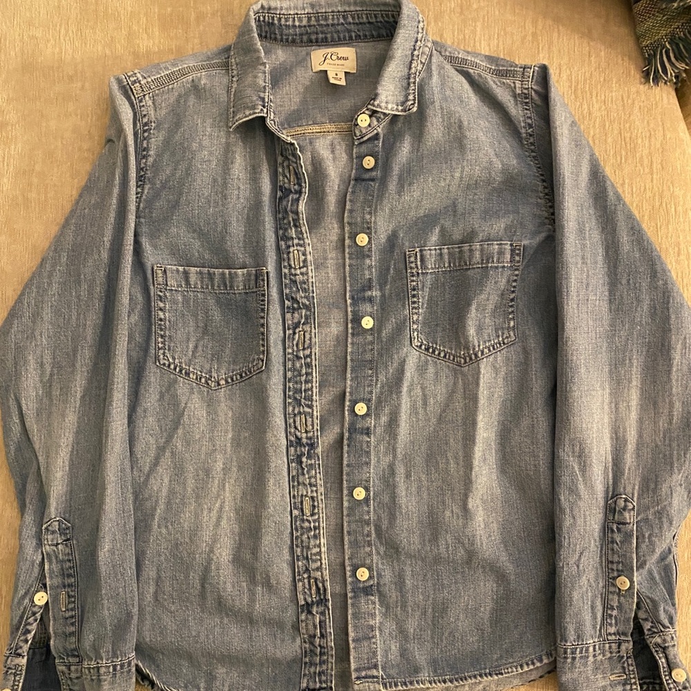 J.Crew Chambray Long Sleeve Button Down Shirt